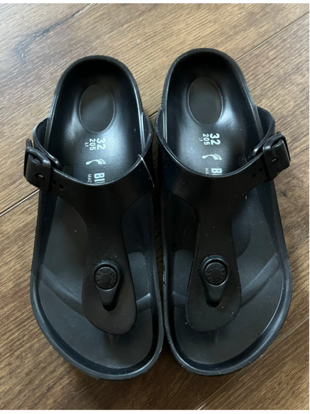 Birkenstock Kids NWOT Gizeh EVA Sandals Black Size 1